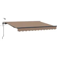 vidaXL Uitschuifbare luifel Taupe 450 × 300 cm Polyester