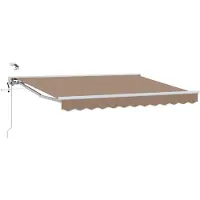 vidaXL Elektrisch Uitschuifbare Zonneluifel Taupe 3,5 x 2,5 m