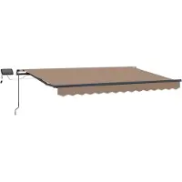 vidaXL Uitschuifbare luifel Taupe 300 x 250 cm Stof en Aluminium