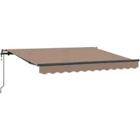 vidaXL Uitschuifbare luifel Taupe 450 × 300 cm Stof en Aluminium
