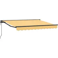 vidaXL Uitschuifbare luifel Zand 3 x 2,5 m Polyester en Aluminium