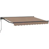 vidaXL Uitschuifbare luifel Taupe 3 x 2,5 m Polyester en Aluminium