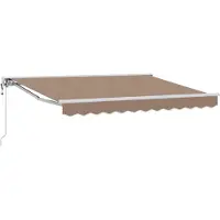 vidaXL Elektrisch Uitschuifbare Zonneluifel Taupe 4,5 × 3 m