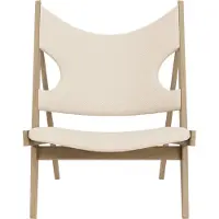 Audo Copenhagen Knitting Lounge Chair Textiel Natural Oak | Logan Jasmine