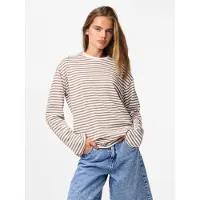Pieces Shirt 'PCSadie' beige / wit