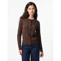 Pieces Gebreid vest 'PCNora' donkerbruin