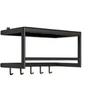 Bommel Wonen Kapstok Karel - 50 cm - hoedenplank - 5 haken - metaal Zwart