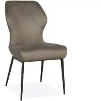 Bommel Wonen Eetkamerstoel Beau - hoge rug - microleder Oxx Forest - pocketvering - poot zwart
