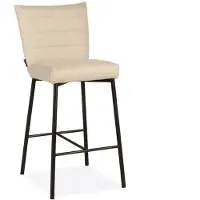 Bommel Wonen Barstoel Marea - zithoogte: 76 cm - stof Kamenta Beige - poot zwart - sale - OP=OP