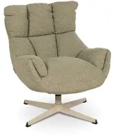 De Bommel Meubelen Draaifauteuil Layla - stof Lodge Thyme - poot wit - laatste stuks