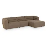 De Bommel Meubelen Hoekbank Prestige - 2,5-zits + longchair - stof Rhythm bruin