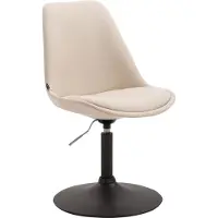 CLP Essstoel Maverick, bekleed met stof, draaibaar en met traploos verstelbare hoogte, kleur crème, frame in zwart