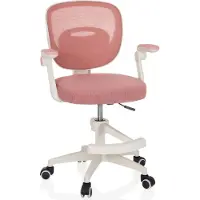 Hjh OFFICE Kinderbureaustoel / kinderstoel KIDDY SMART stof roze