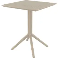 CLP Sky klaptafel - Inklapbare tafel - Rond of vierkant - Tuintafel - Voor binnen en buiten - UV-bestendig - Weerbestendig taupe vierkant