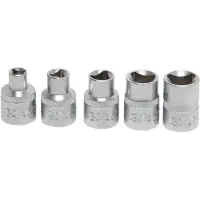 Bgs Driehoeksdoppenset M5 - M12 (8 - 16,5 mm) 5 stuks. (1/2")