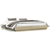 vidaXL Bedframe bewerkt hout sonoma eikenkleurig 200x200 cm