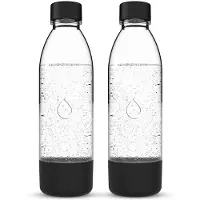 Dafi PushAir - Sodaflessen voor Bruiswatermachine - Set van 2 Stuks - 0,7 Liter - BPA Vrij - Zwart