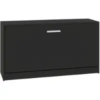 vidaXL Schoenenbank Zwart 80x24x45 cm Bewerkt Hout