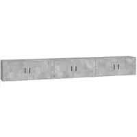 vidaXL Tv-wandmeubels 3 st 100x34,5x40 cm betongrijs
