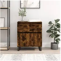 vidaXL Dressoir 60x35x70 cm bewerkt hout gerookt eikenkleurig