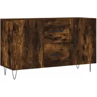 vidaXL Dressoir 100x36x60 cm bewerkt hout gerookt eikenkleurig