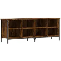 vidaXL Schoenenkast 131x35x50 cm bewerkt hout gerookt eikenkleurig