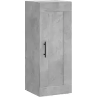 vidaXL Wandkast 34,5x34x90 cm bewerkt hout betongrijs