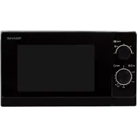 Silva Homeline R200BKW solo magnetron, 20 liter, 800 watt, 5 vermogensniveaus, 35 minuten timer, ontdooifunctie, energiebesparingsmodus, glazen draaitafel (25,5 cm), zwart