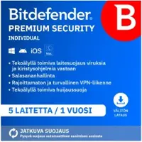 Bitdefender Premium Security Individual 2026 | 5 Apparaten | 1 Jaar