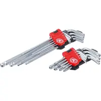 Bgs Haakse steeksleutelset lang T-profiel (voor Torx) T10 - T50 / inbus 1.5 - 10 mm 18 st. (T-profiel)