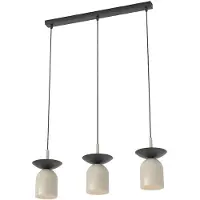 Emibig Hanglamp EGO, beige, 3xE14x15W, metaal, afmetingen: 120x60x11cm, IP20,