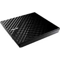 Asus SDRW-08D2S-U Slim zwarte externe DVD-brander - USB 2.0 - Schijfversleuteling en Drag-and-Burn