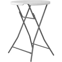 Super Merchant Inklapbare statafel – rond – draagkracht 80 kg – ⌀800x1100 mm – HDPE blad – metalen frame