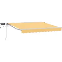 vidaXL Handbediende luifel met LED's Zand 4,5 × 3 m
