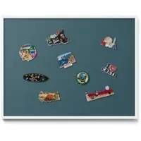 Tulup Magneetbord met Witte Frame - Maritiem Magneetbord in Effen Kleuren - 80 cm x 60 cm - Donkerblauwe kleur - Design Magneetbord met Frame - Magnetisch Bord Muurbevestiging - Memobord voor Keuken
