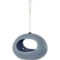 Cj Wildlife Selo Hangende Waterschaal - Blauw | Vivara | Keramieken drinkschaal voor tuinvogels | Inclusief metalen ophangkoord | Geschikt voor balkon