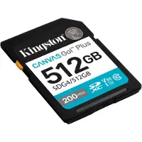 Kingston Technology 512GB SDXC Canvas Go Plus Gen4 200MB/s C10 UHS-I U3 V30