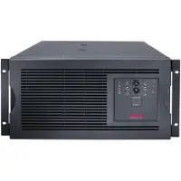 APC Smart-UPS SUA5000RMI5U hybride UPS - 5 kW/4 kW - 5U tower-model - 3 uur batterijduur (gesloten loodaccu) - 220 V wisselstroom - 6 x IEC 320-C19, 8 x IEC 320-C13, 2 x IEC-brugconnector