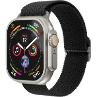 Vonmählen Woven Loop Apple Watch 49 / 46 / 45 Mm Bandje Zwart
