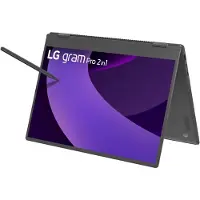 LG gram 16 Pro 2-in-1, 16-inch touchscreen, Core i7, model U7 255H, 16GB RAM, 1TB SSD, Windows 11 Pro, modelnummer 16TB90TP-K.AP78G