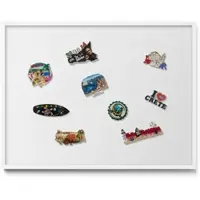 Tulup Magneetbord met Witte Frame - Wit Magneetbord in Stijlvolle Kleuren - 80 cm x 60 cm - Kleur wit - Magnetisch Bord Muurbevestiging - Memobord voor Keuken - Magnetisch Wandbord