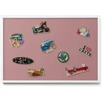 Tulup Magneetbord met Witte Frame - Roze Magneetbord Met Effen Achtergrond - 60 cm x 40 cm - Pastelroze kleur - Memobord Magnetisch - Magnetisch Bord Rechthoekig - Magnetisch Bord voor aan de Wand