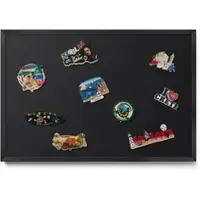 Tulup Magneetbord met Zwarte Frame - Zwart Magneetbord in Effen Kleuren - 60 cm x 40 cm - Zwarte kleur - Magnetisch Bord Kindvriendelijk - Memobord Magnetisch - Magnetisch Bord Rechthoekig
