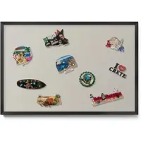 Tulup Magneetbord met Zwarte Frame - Romig Magneetbord in Stijlvolle Kleuren - 60 cm x 40 cm - Crèmekleur - Memobord Magnetisch - Magnetisch Bord Rechthoekig - Magnetisch Bord voor aan de Wand