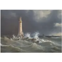 Wallfluent Behang - Zeestormen Muurbehang - 208x146 cm - Grijs Behang - Voor liefhebbers van plantkunde en bloemschikken - Behang Voor de slaapkamer, woonkamer en badkamer - Wandbekleding Landschappen