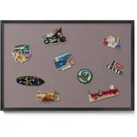 Tulup Magneetbord met Zwarte Frame - Bruin Magneetbord in Effen Kleuren - 60 cm x 40 cm - Lichtbruine kleur - Memobord voor Keuken - Magnetisch Wandbord - Magnetisch Bord Kindvriendelijk
