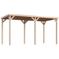 Karibu Paviljoen, houten paviljoen, overkapping, barbecue-overkapping, fietsenoverkapping, afvalcontaineroverkapping, CUBECO, 453x231x243 cm