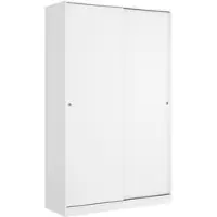 Dmora Alyson - Kast 2 Deuren, 120x204h cm Wit Glanzend, Kledingstang