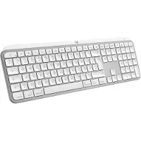 Logitech MX Keys S voor Mac, draadloos, RF draadloos + Bluetooth, schaarkoppeling, QWERTZ-indeling, LED-verlichting, aluminium, wit