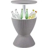 Casa.pro Koeltafel Atessa met koelvak 30 L rotanlook 58x49 cm lichtbruin
